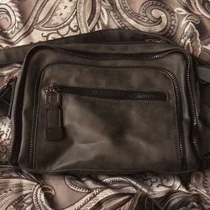 Grey Nicole Miller zipper crossbody